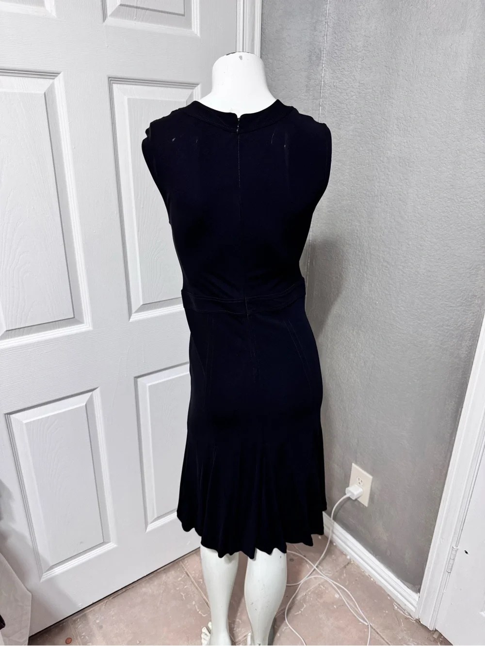 TORY BURCH Classic Black Sleeveless Fit-and-Flare Dress